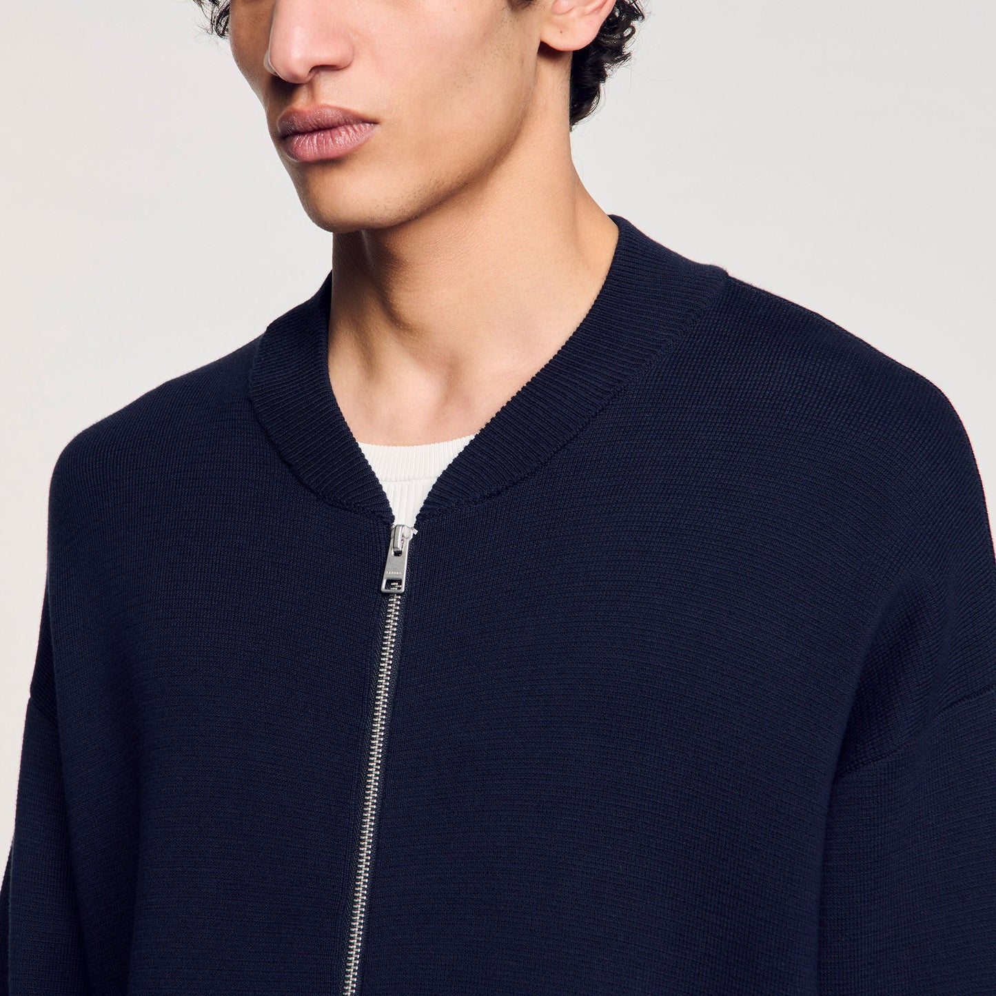 Sandro Knit jacket Navy Blue