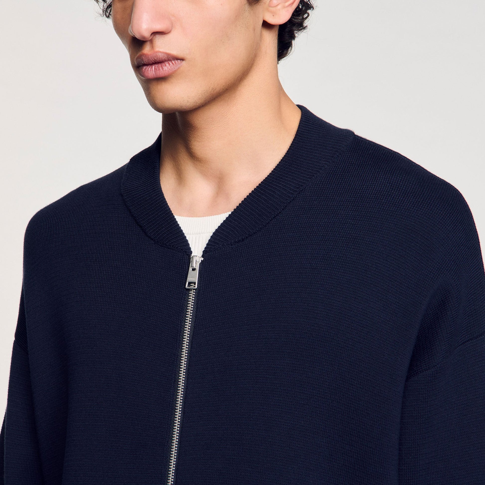 Sandro Knit jacket Navy Blue
