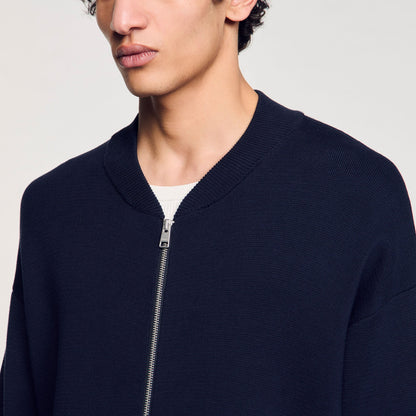 Sandro Knit jacket Navy Blue