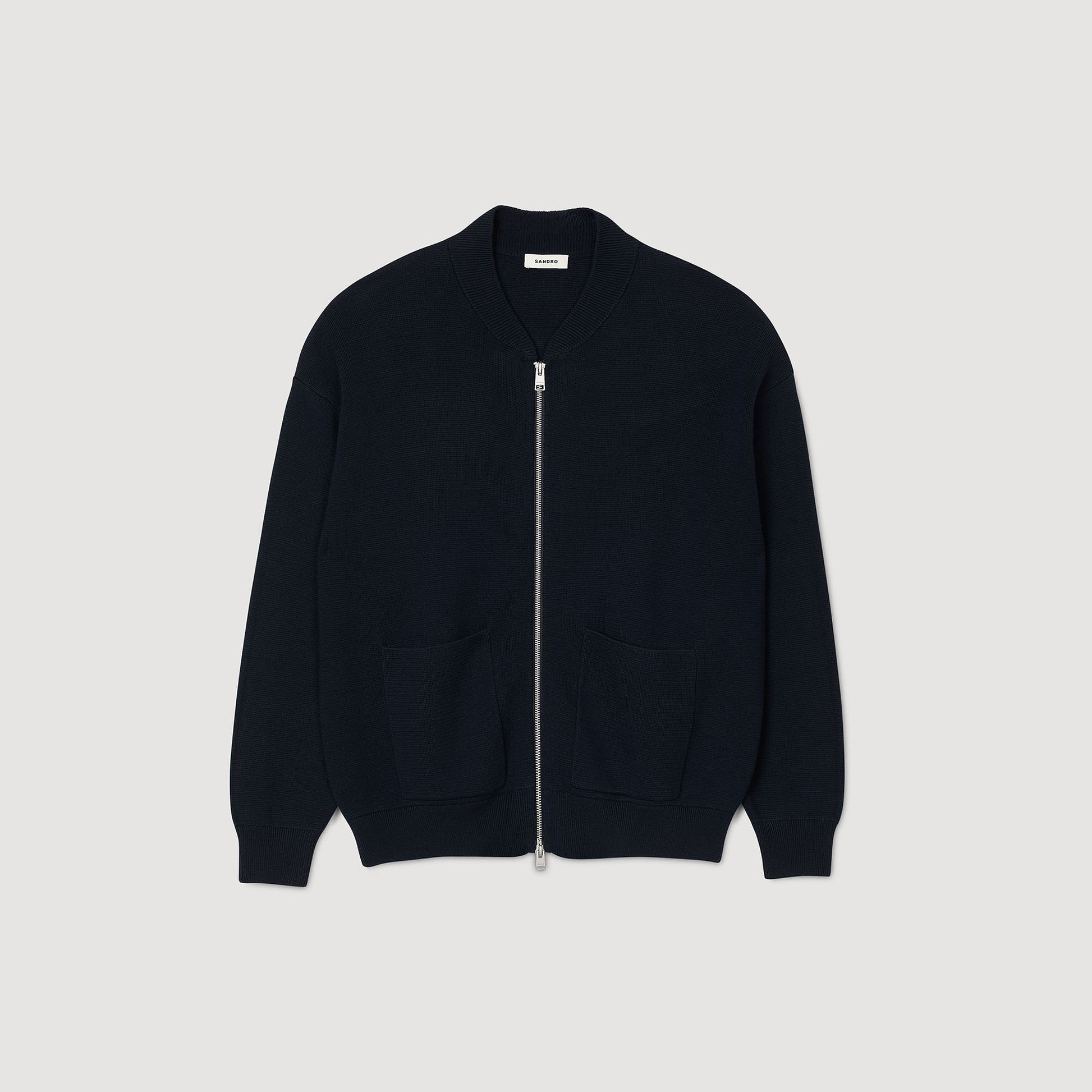 Sandro Knit jacket Navy Blue