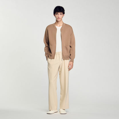Sandro Knit jacket Dark Sand
