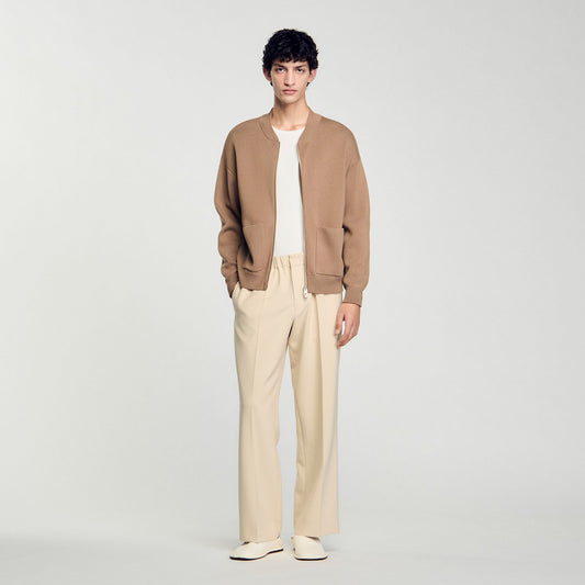 Sandro Knit jacket Dark Sand