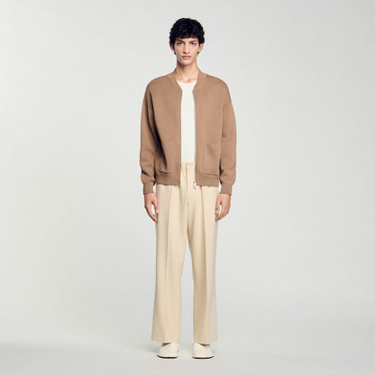 Sandro Knit jacket Dark Sand