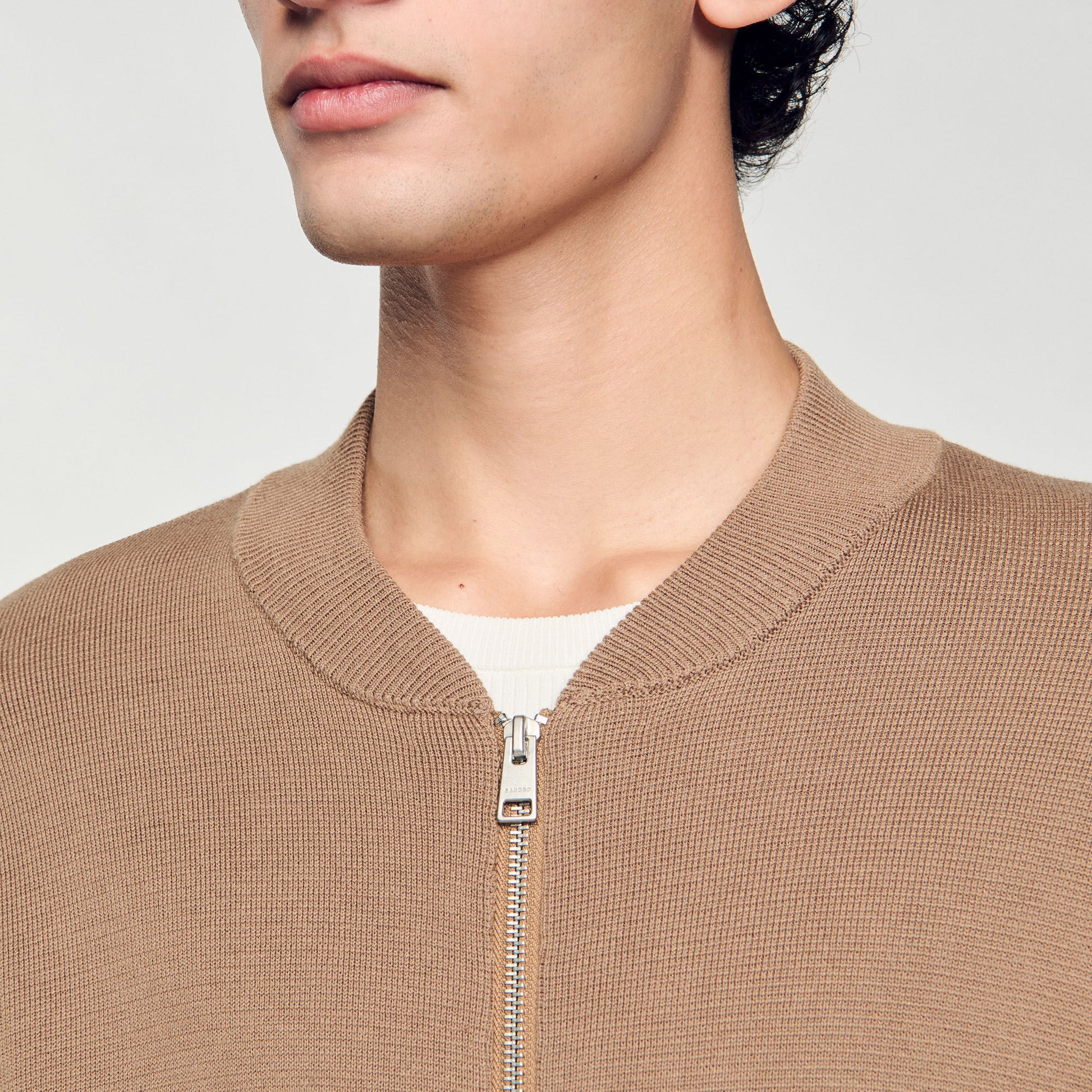Sandro Knit jacket Dark Sand