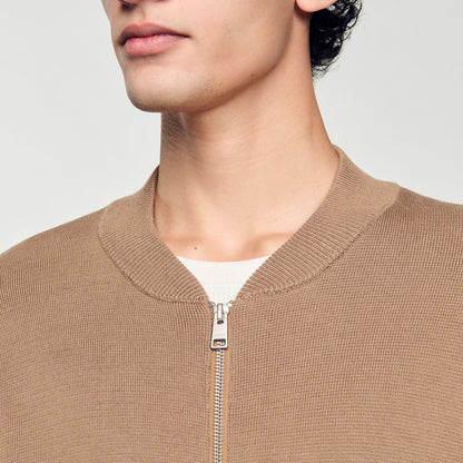 Sandro Knit jacket Dark Sand