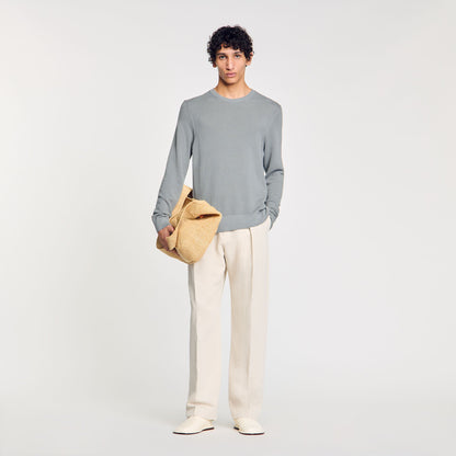 Sandro Textured knit sweater Lime