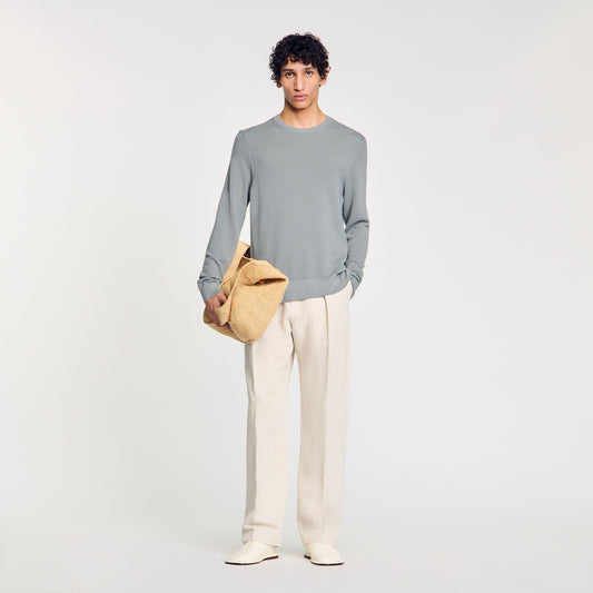 Sandro Textured knit sweater Lime