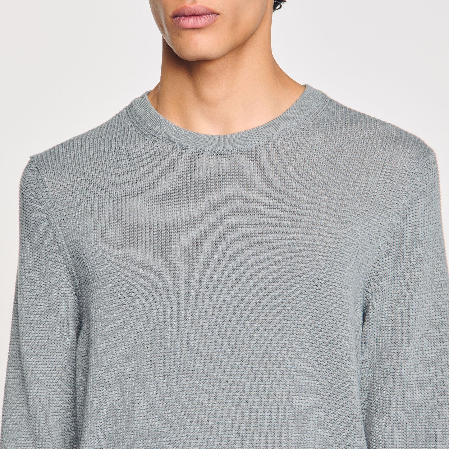 Sandro Textured knit sweater Lime