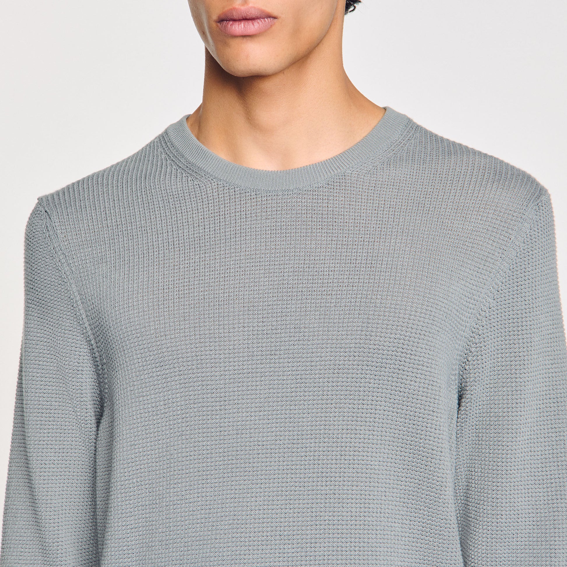 Sandro Textured knit sweater Lime