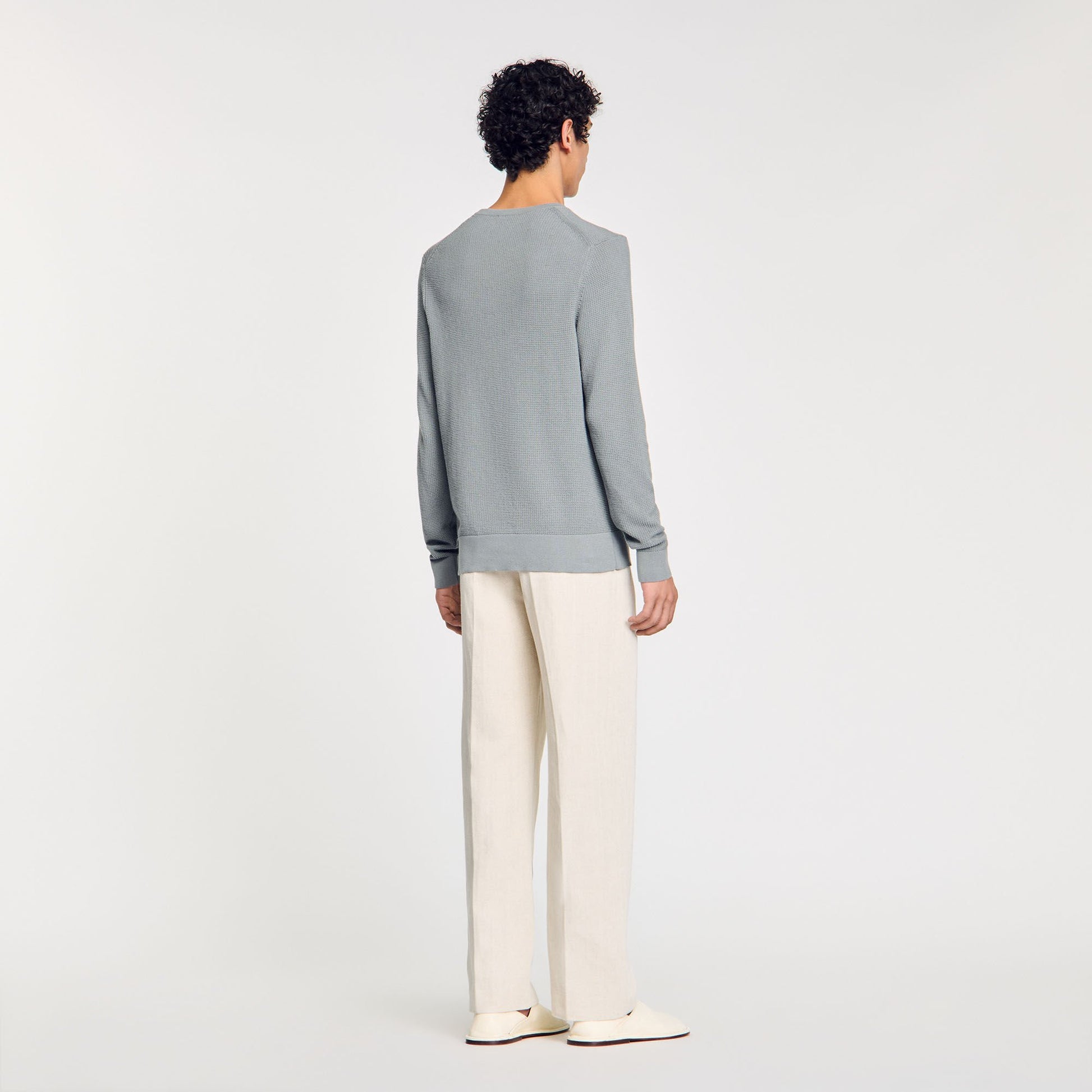 Sandro Textured knit sweater Lime