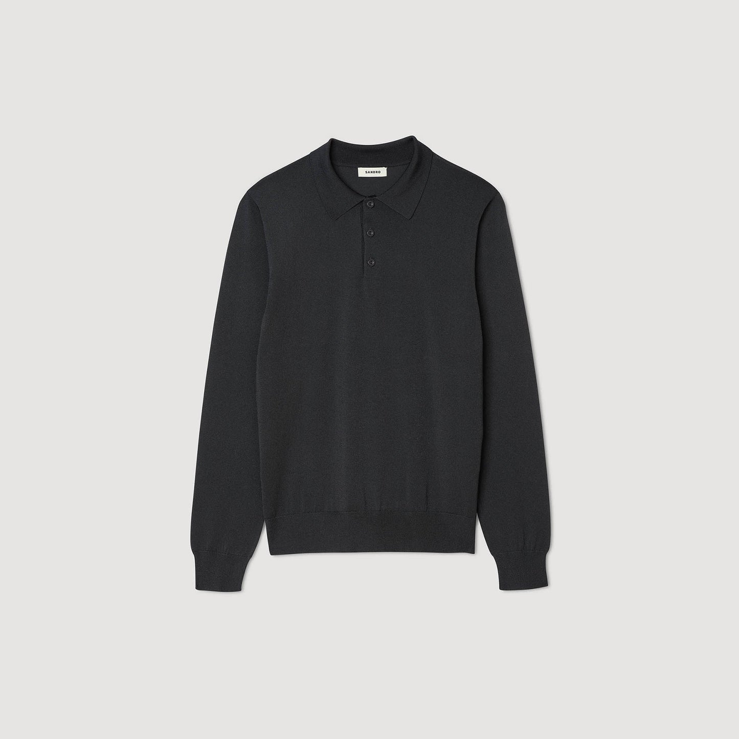 Sandro Ribbed polo shirt Fonte