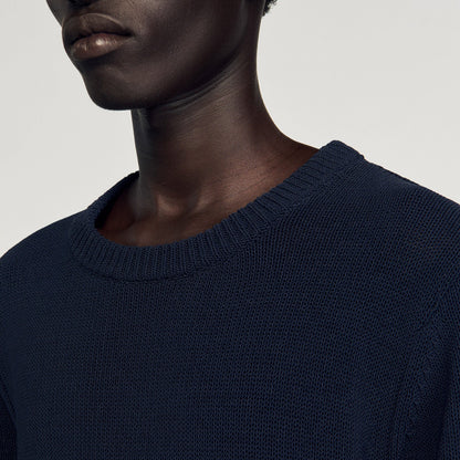 Sandro Fine knit T-shirt Navy Blue