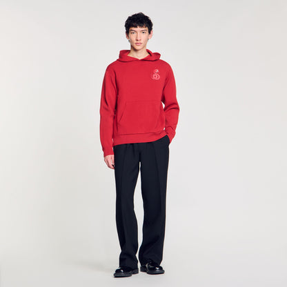 Sandro Knit sweatshirt with snake detail Red