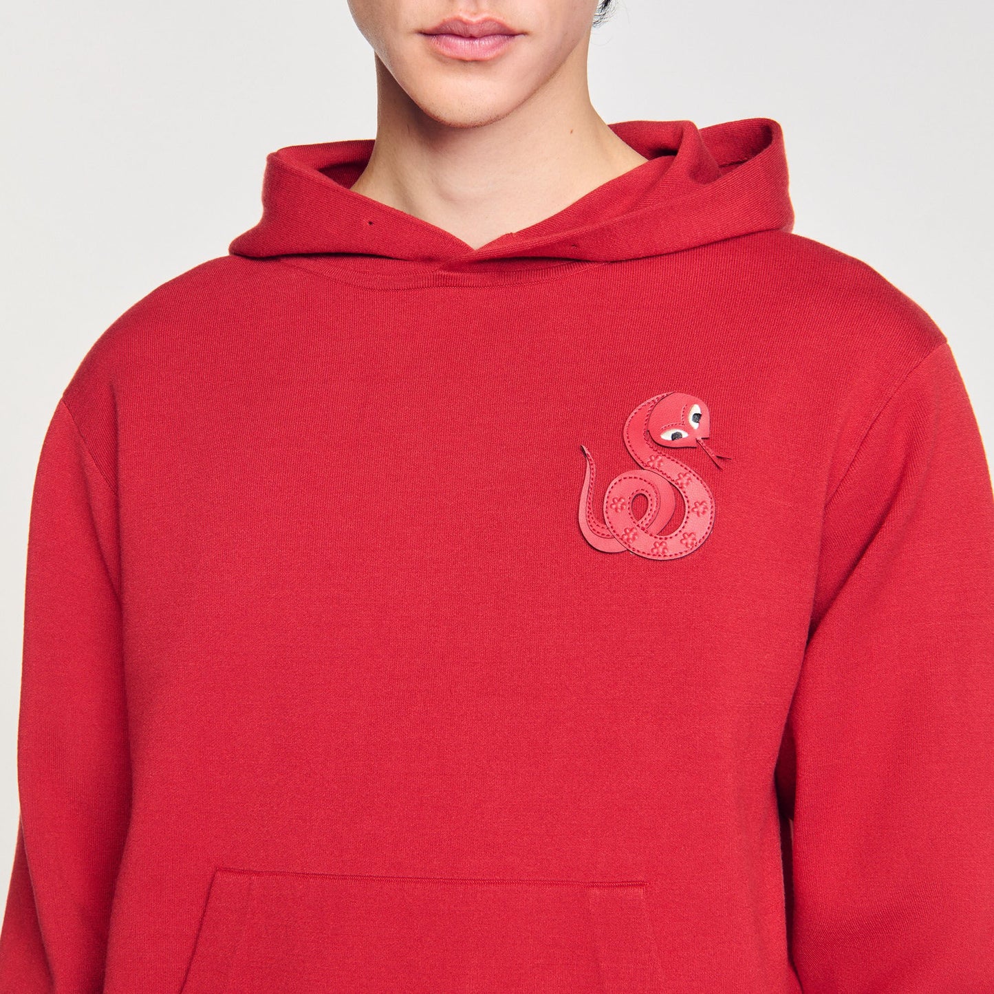 Sandro Knit sweatshirt with snake detail Red