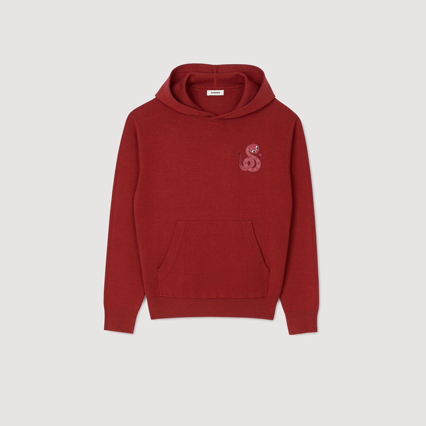 Sandro Knit sweatshirt with snake detail Red