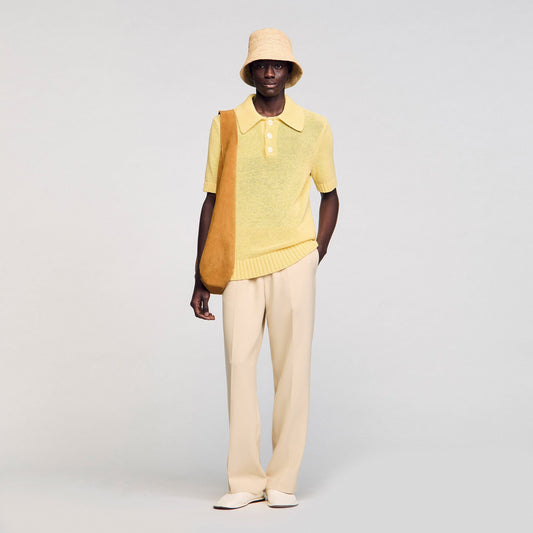 Sandro Knit polo shirt Yellow