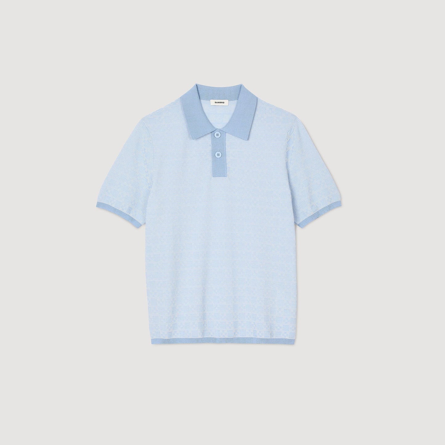 Sandro Square Cross polo shirt Blue Sky