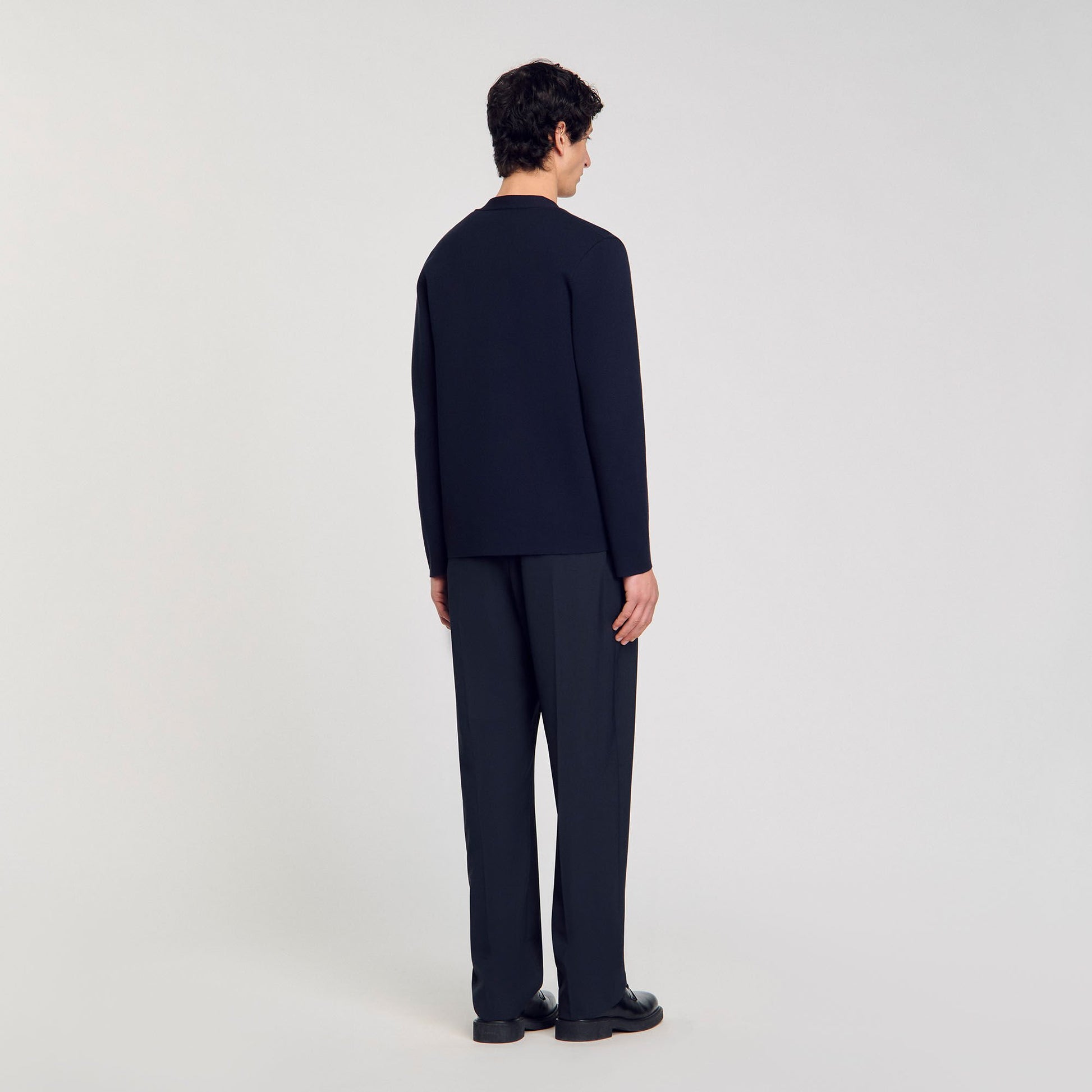 Sandro Cardigan with flower detail Navy Blue