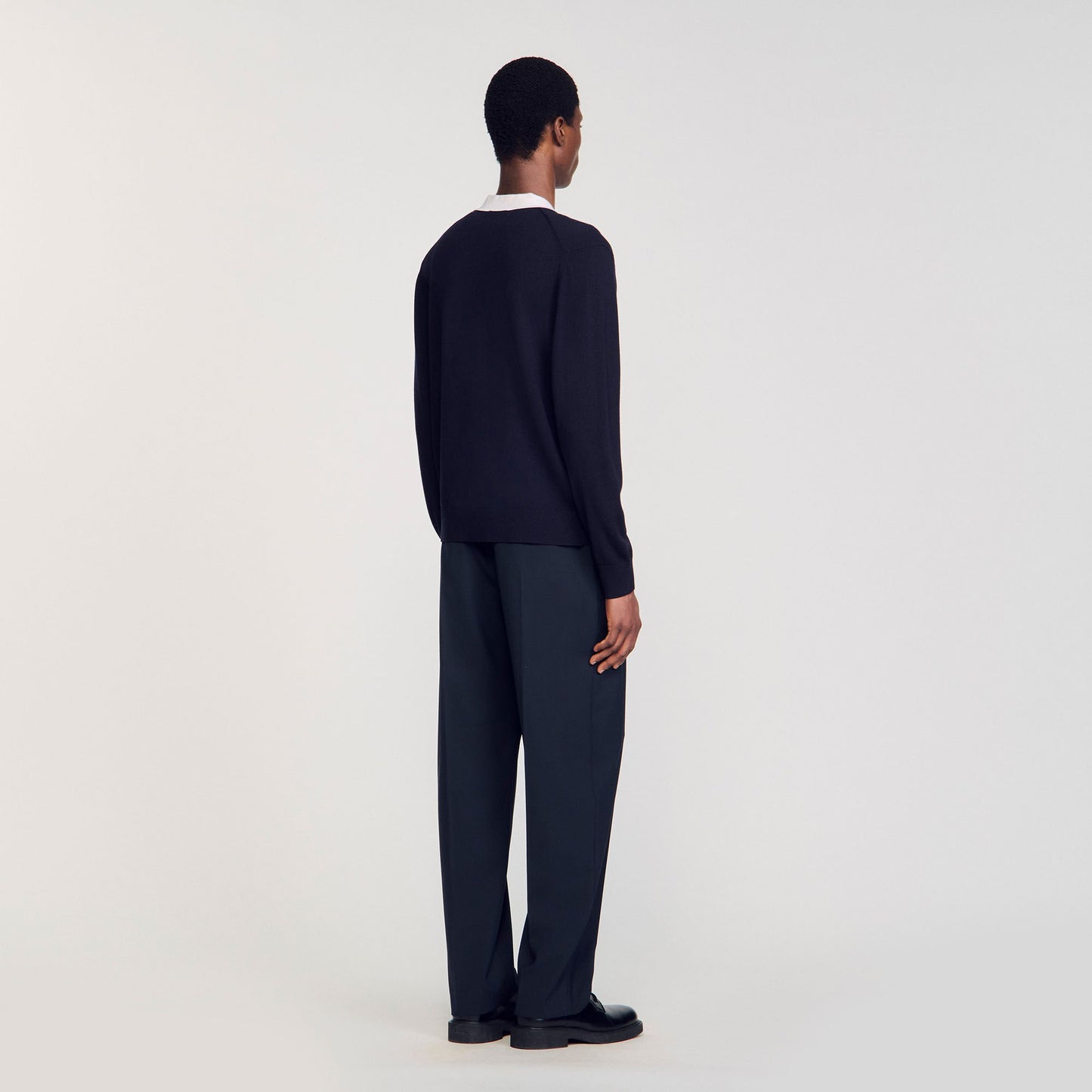 Sandro Cardigan with patches Navy Blue