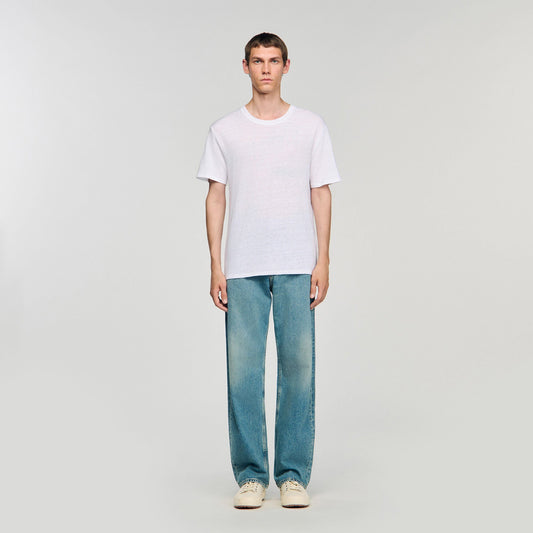 Sandro Certified linen T-shirt White