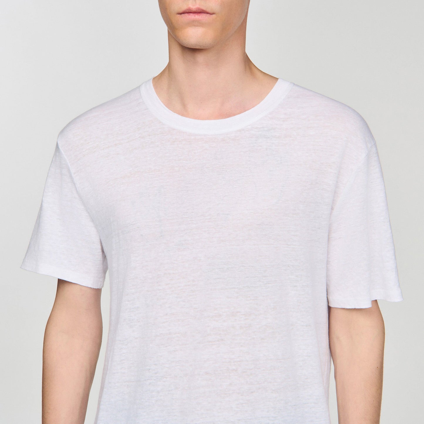 Sandro Certified linen T-shirt White
