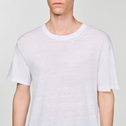 Sandro Certified linen T-shirt White