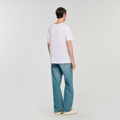 Sandro Certified linen T-shirt White