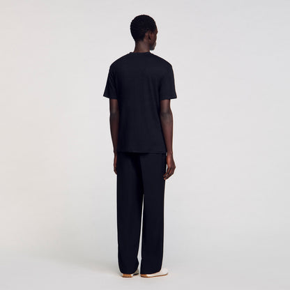 Sandro Certified linen T-shirt Black