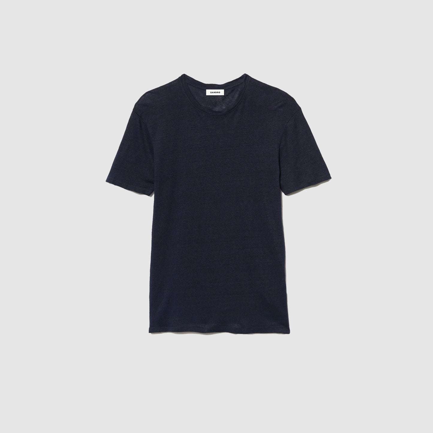 Sandro Certified linen T-shirt Navy Blue