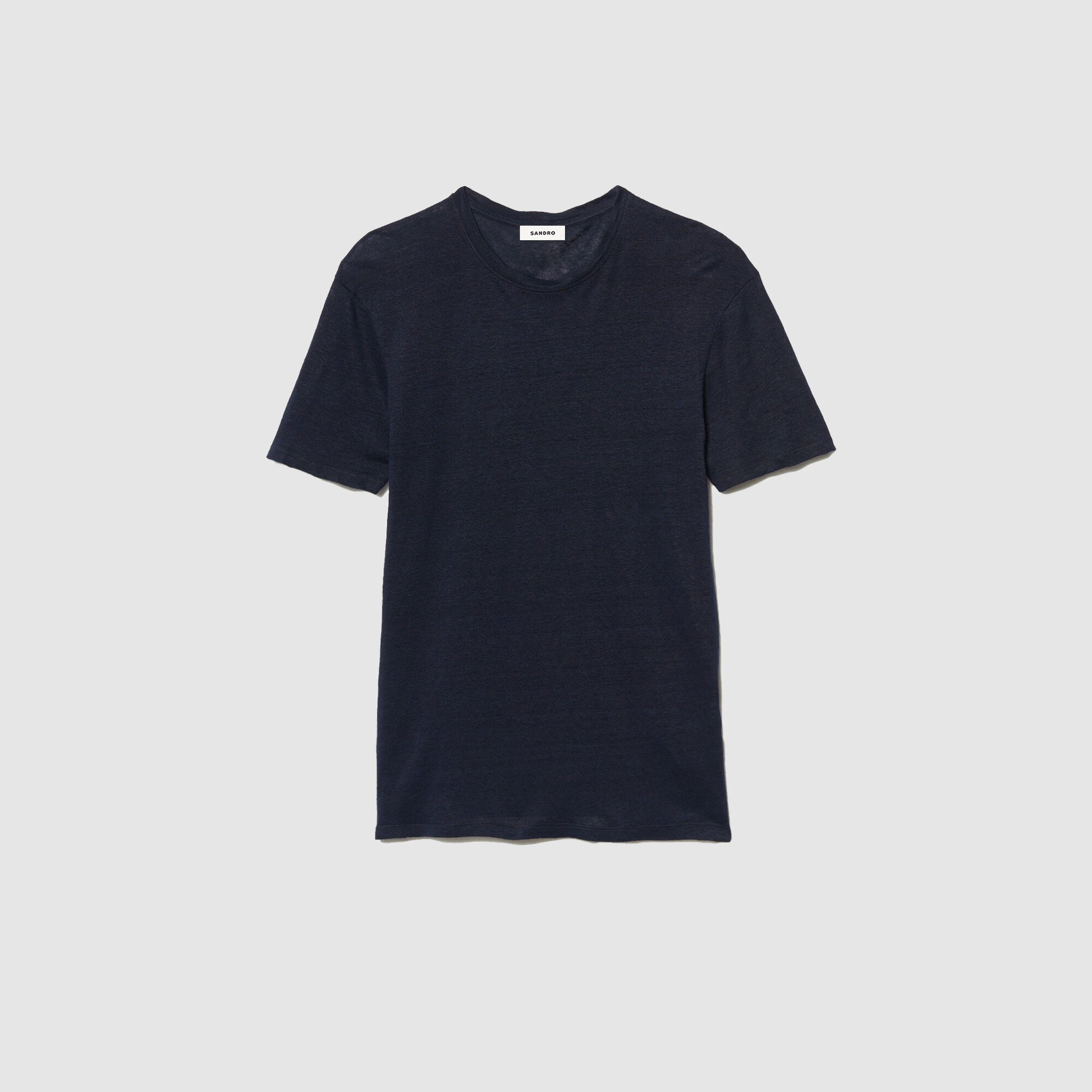 Sandro Certified linen T-shirt Navy Blue