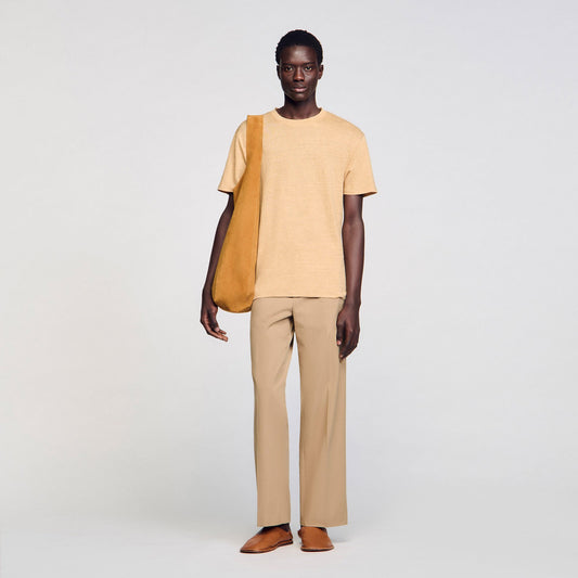 Sandro Linen T-shirt Nut