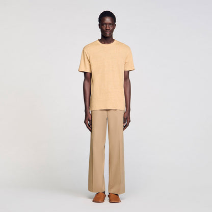 Sandro Linen T-shirt Nut
