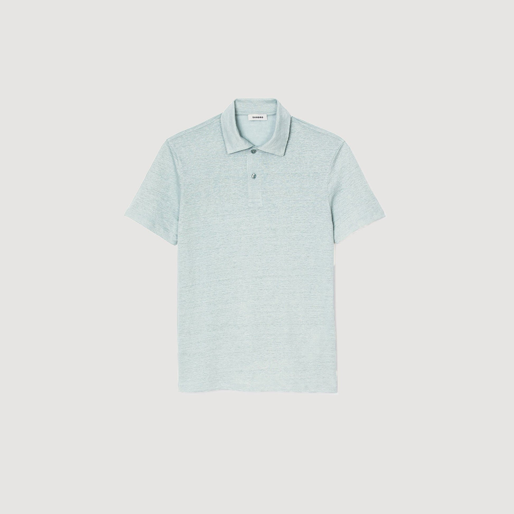 Sandro Linen polo shirt Chambray