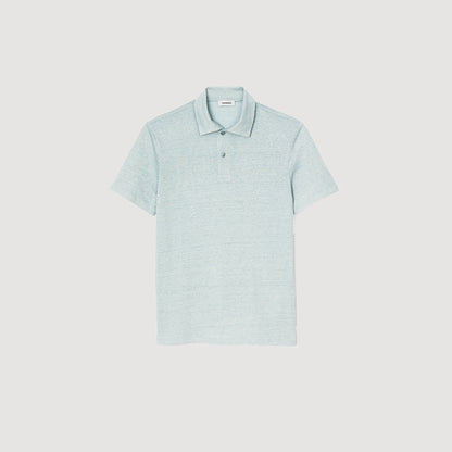 Sandro Linen polo shirt Chambray