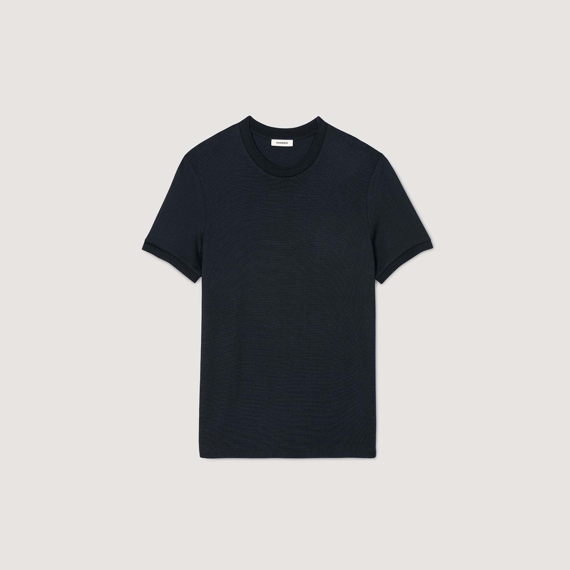 Sandro Mock neck T-shirt Midnight Blue