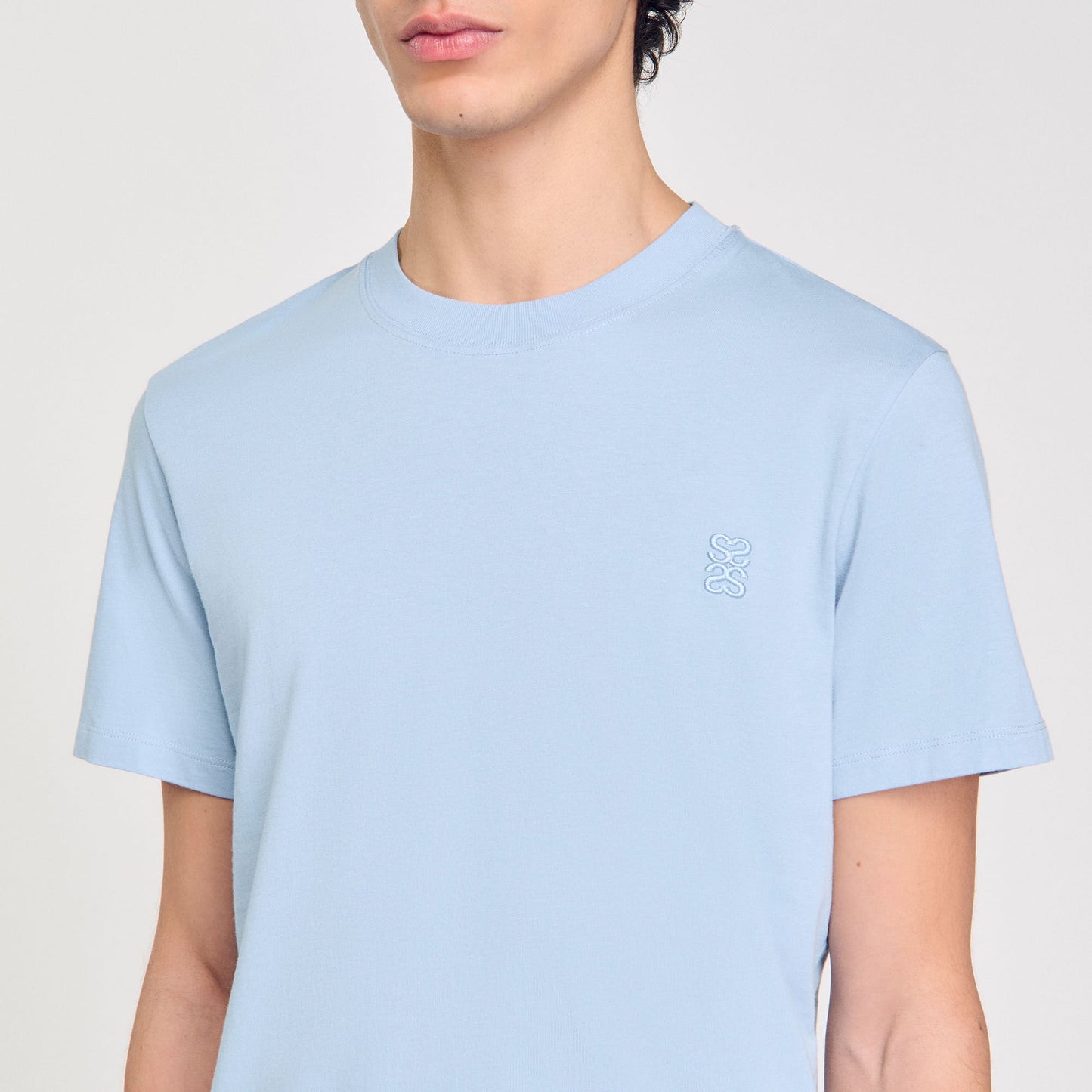 Sandro Cotton T-shirt Blue Sky