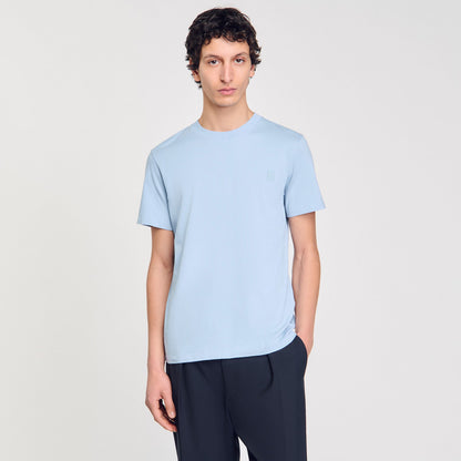 Sandro Cotton T-shirt Blue Sky
