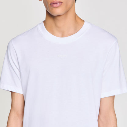 Sandro Cotton T-shirt with logo Optic White