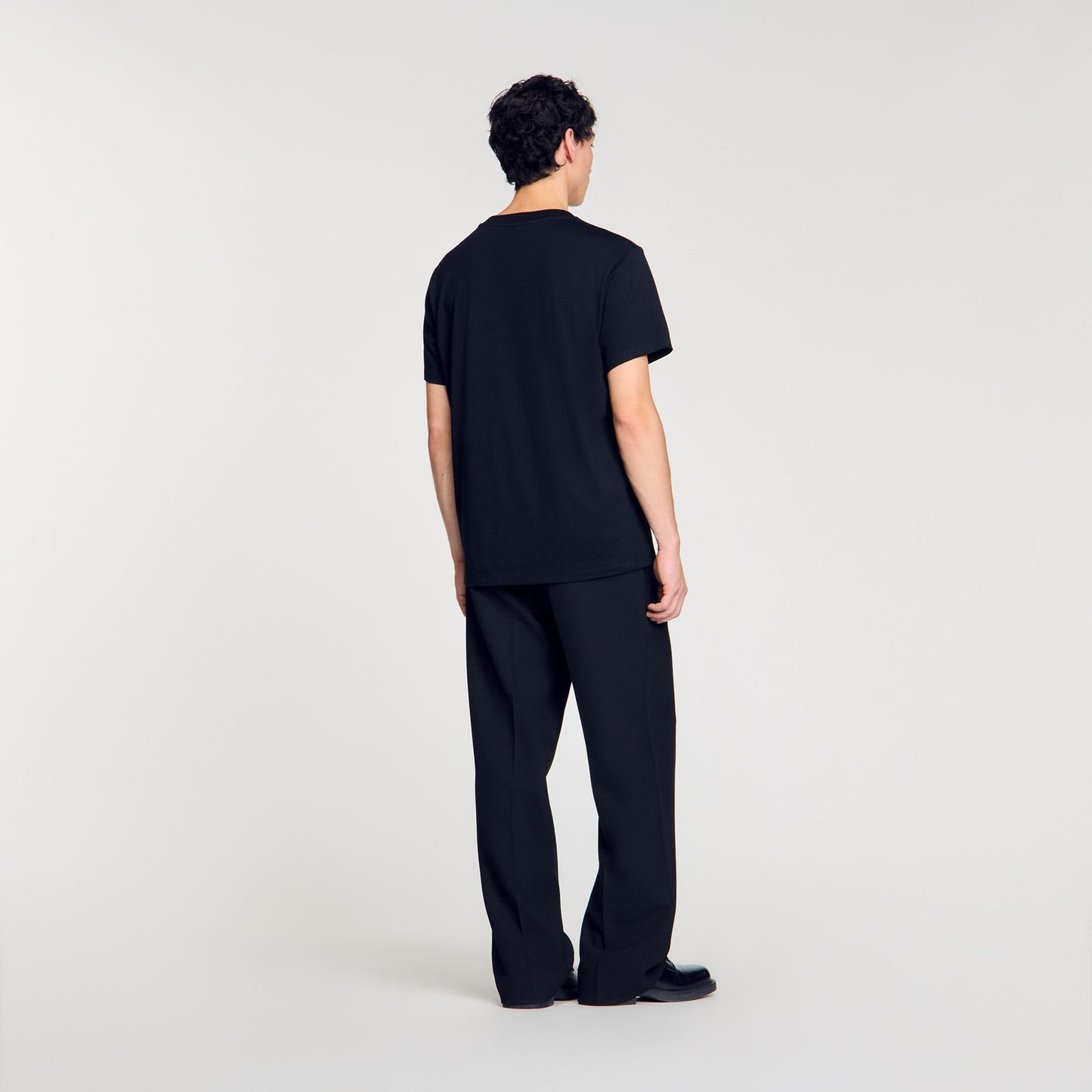 Sandro T-shirt with snake detail Black