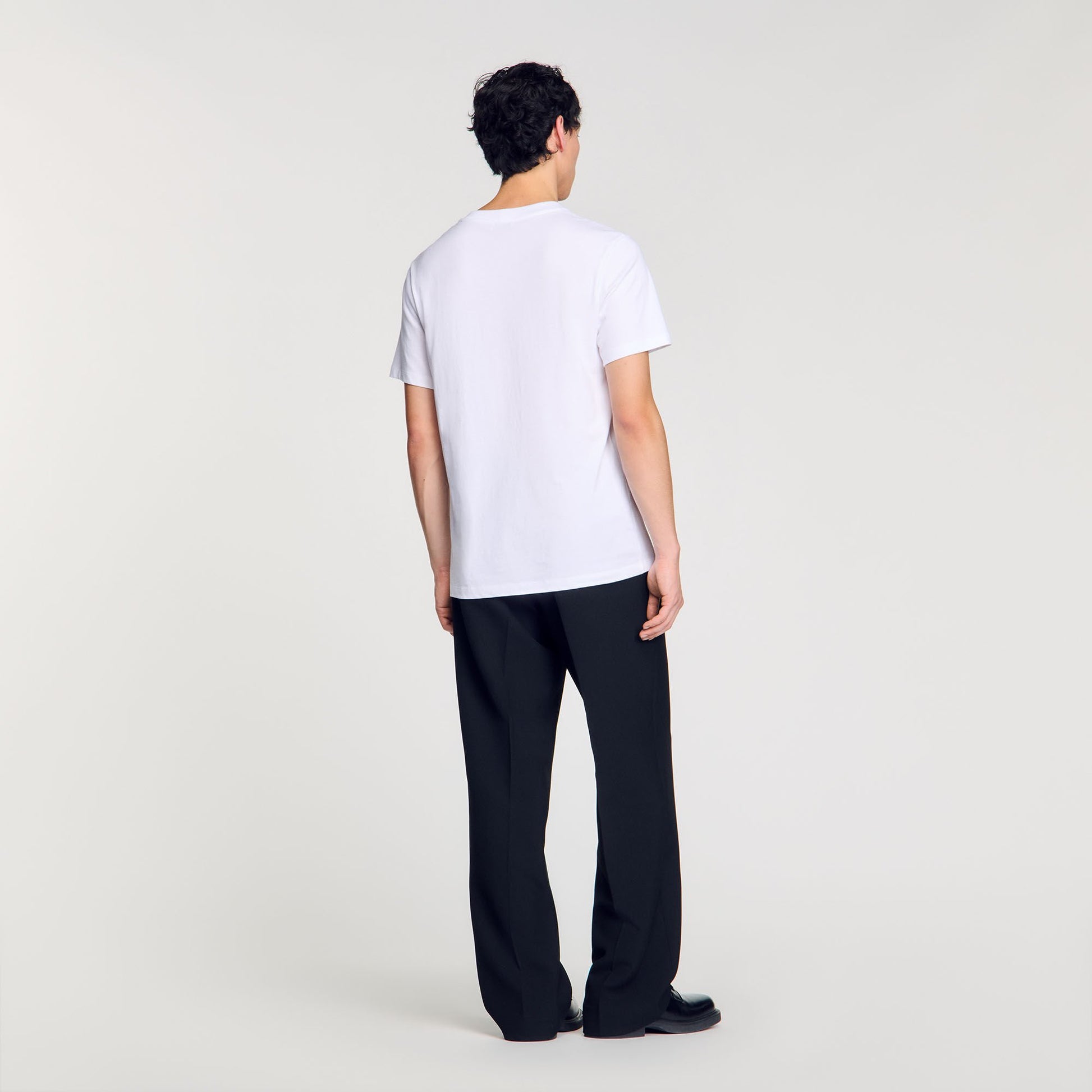 Sandro T-shirt with snake detail Optic White