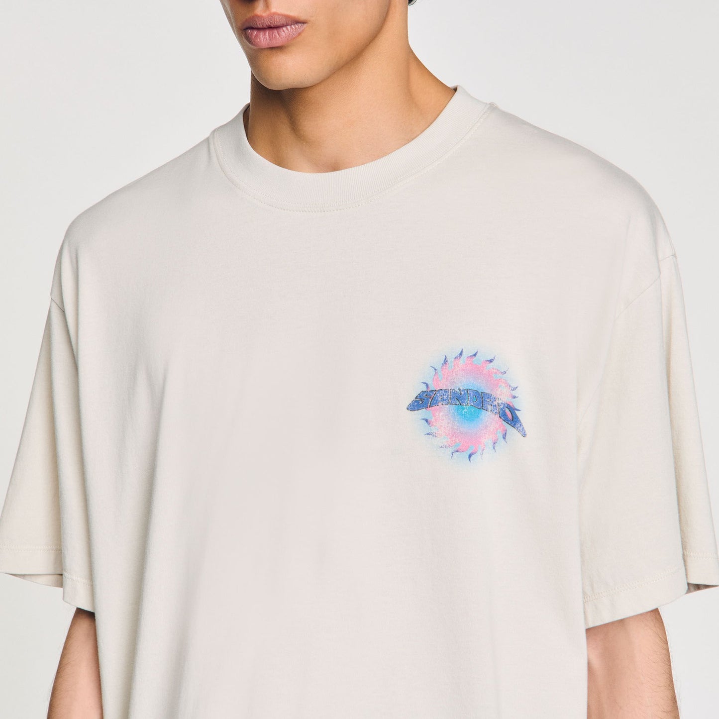 Sandro Sun motif T-shirt Vintage White