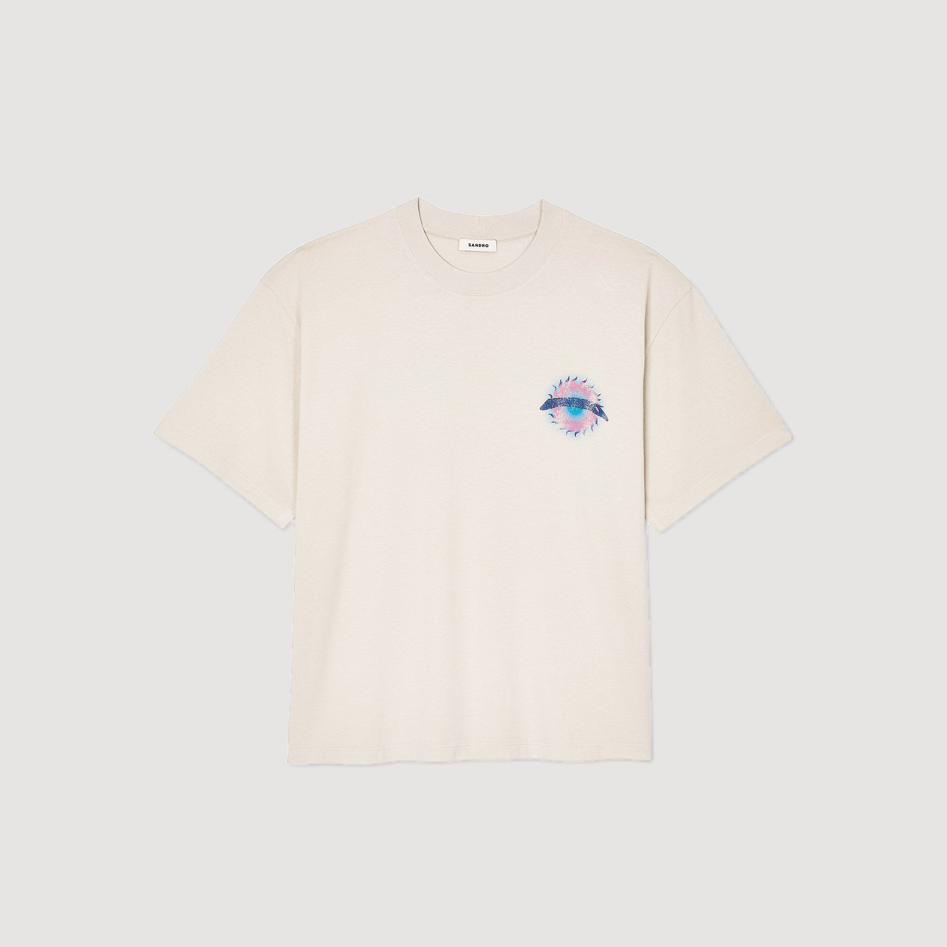 Sandro Sun motif T-shirt Vintage White
