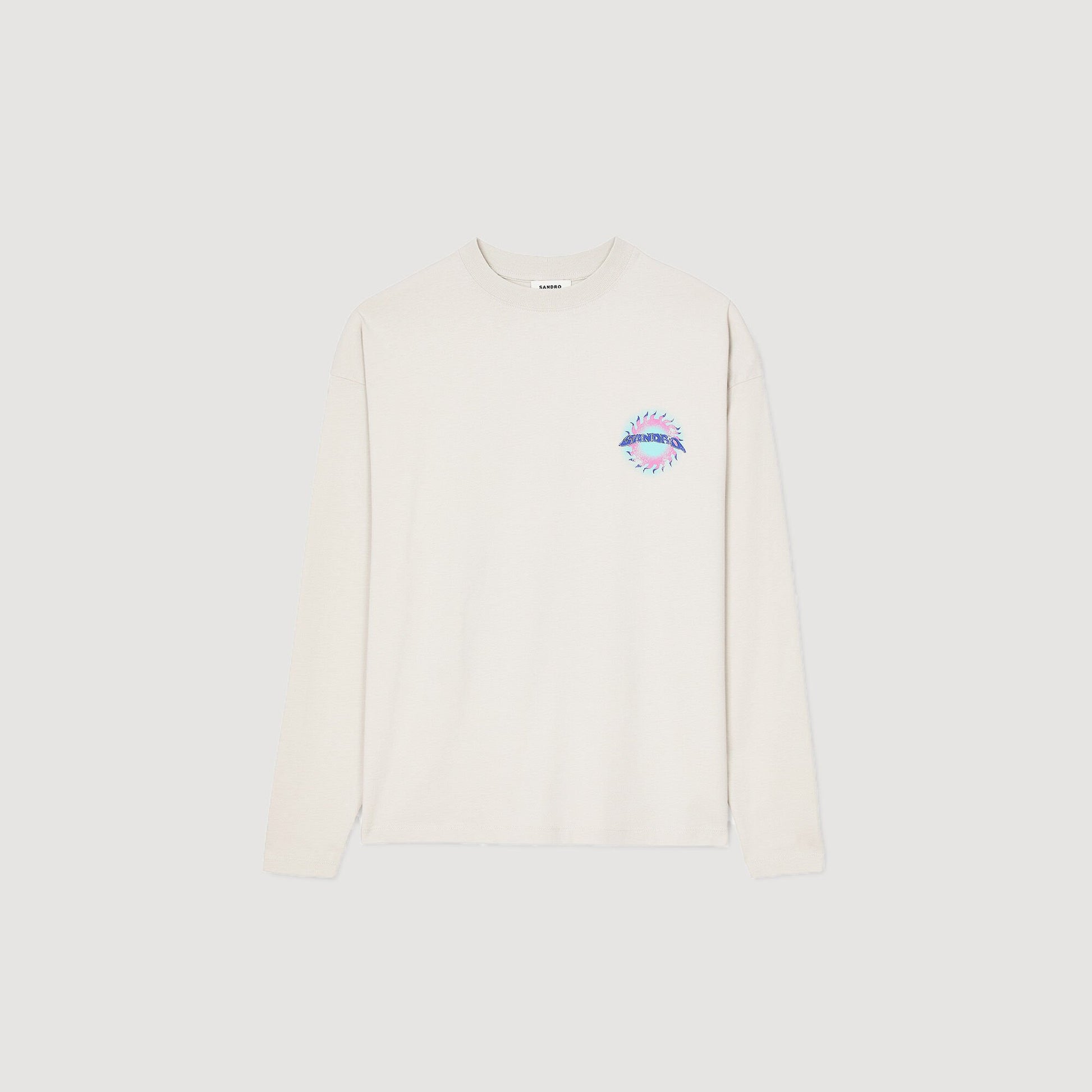 Sandro Sun motif T-shirt Vintage White