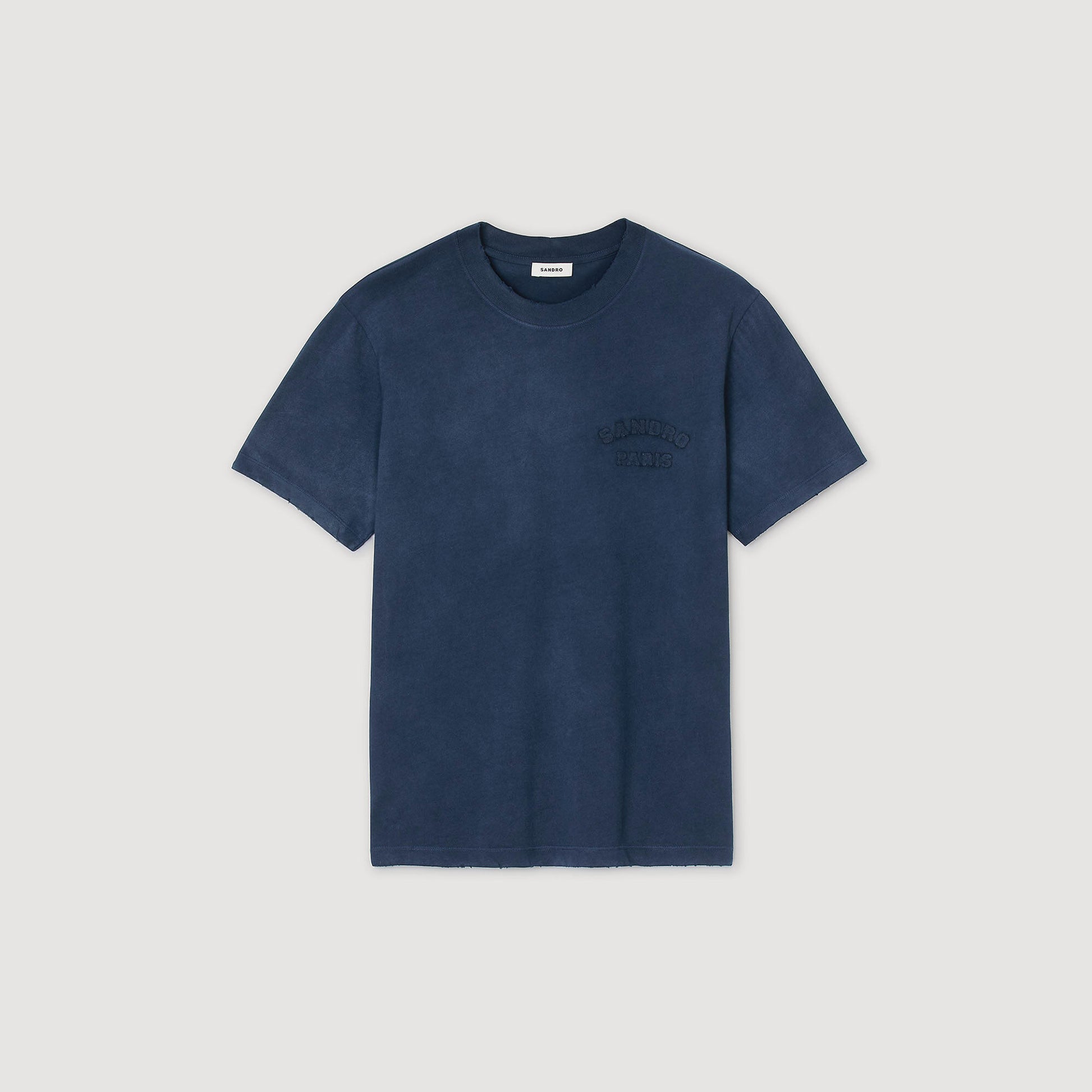 Sandro Worn-effect T-shirt Navy Blue