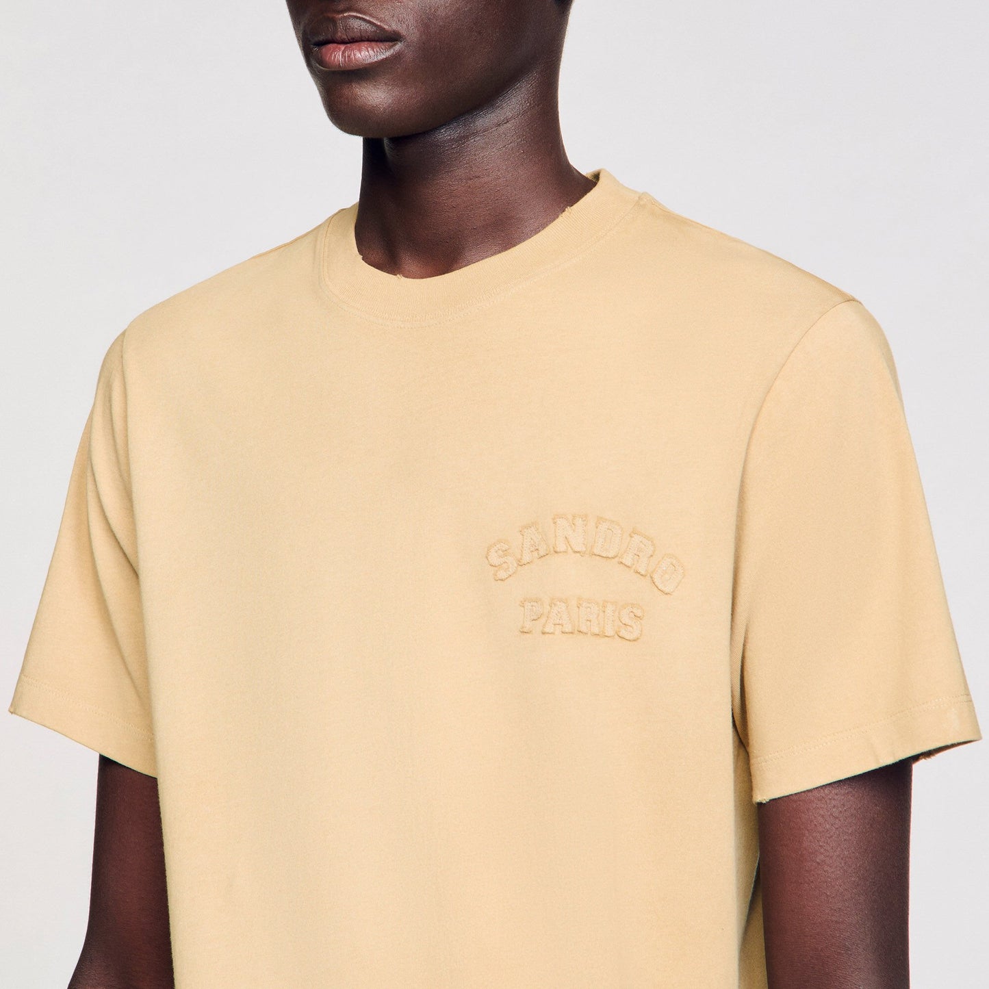 Sandro Worn-effect T-shirt Sand.