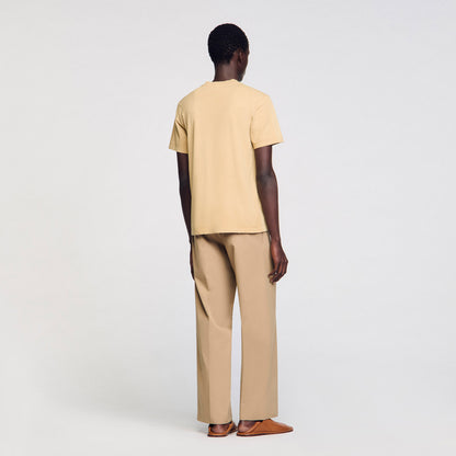 Sandro Worn-effect T-shirt Sand.