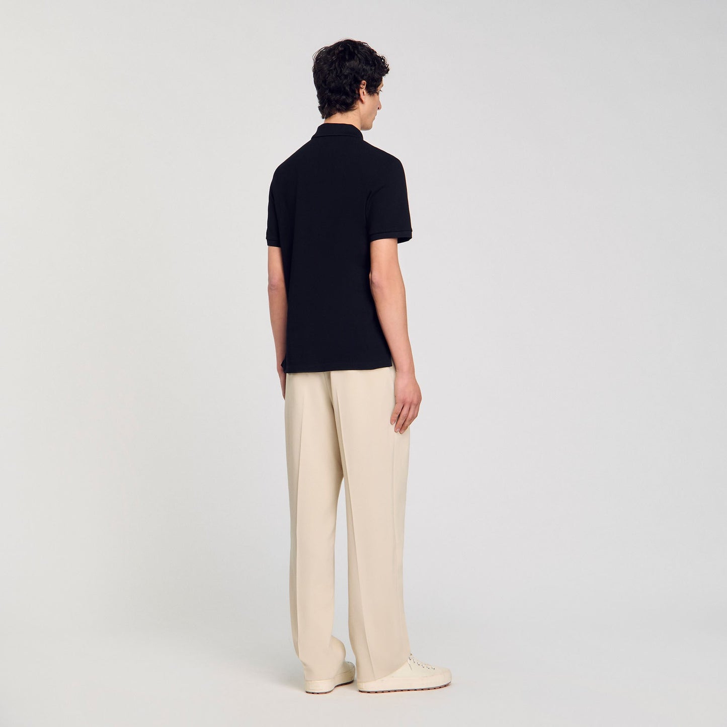 Sandro Cotton polo shirt Black