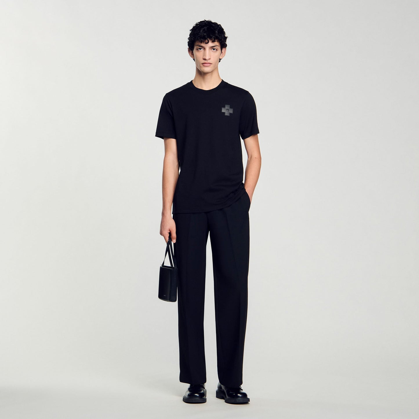 Sandro Cross T-shirt Black