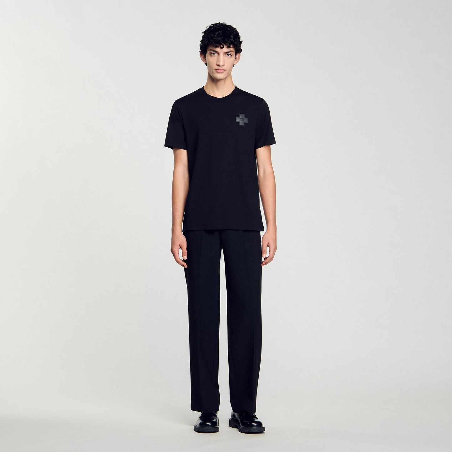 Sandro Cross T-shirt Black