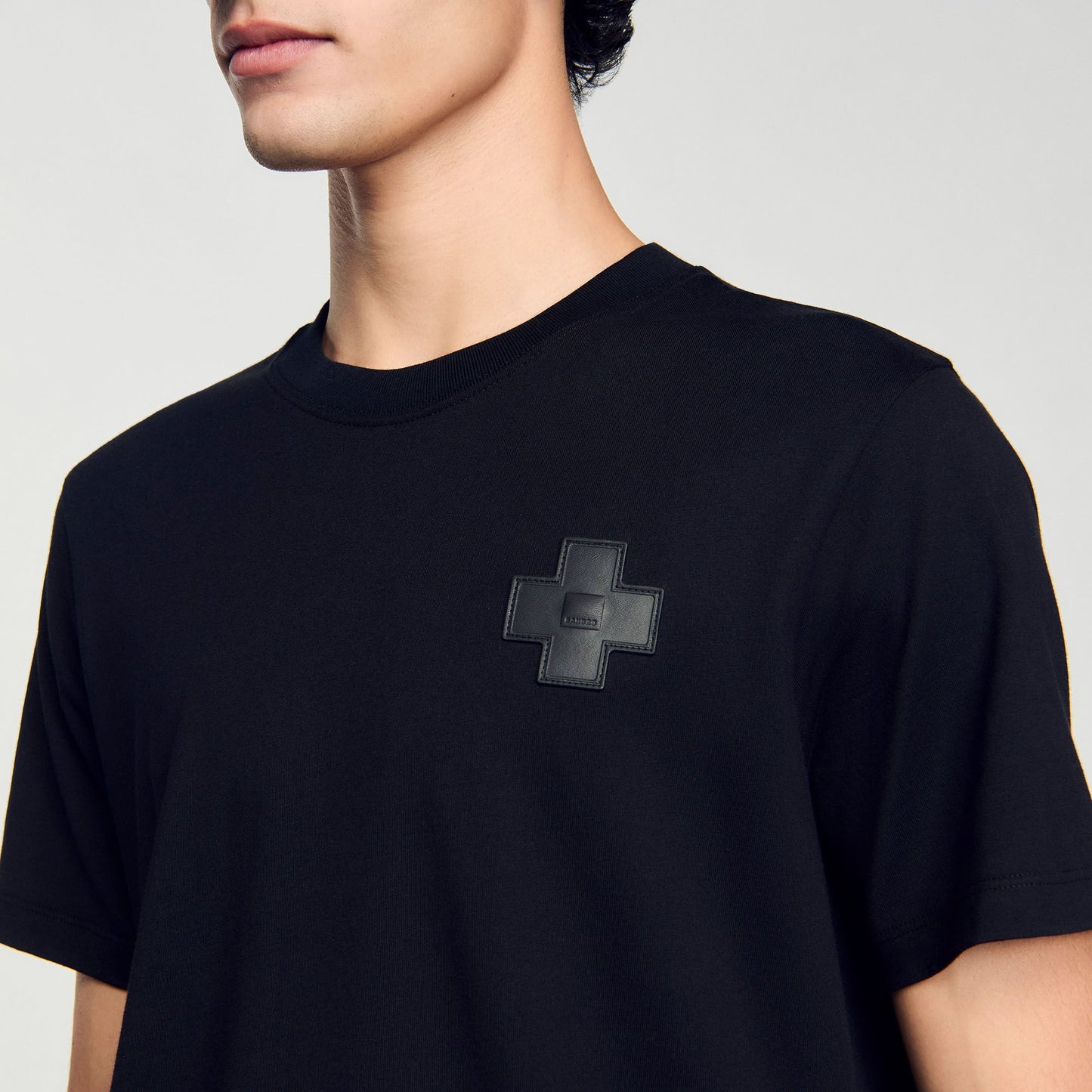 Sandro Cross T-shirt Black